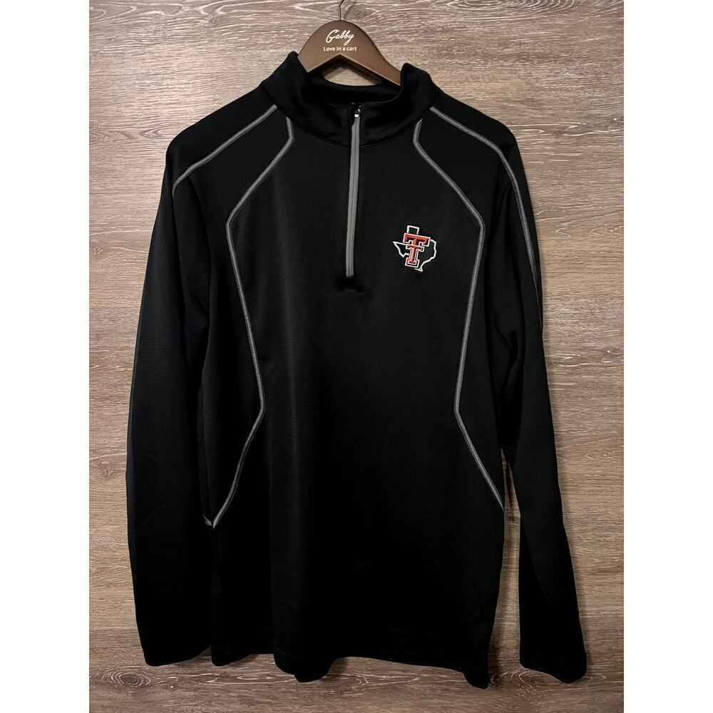Texas Tech Pullover Black Size Large Under Armour Long Sleeves 1/4 zip men